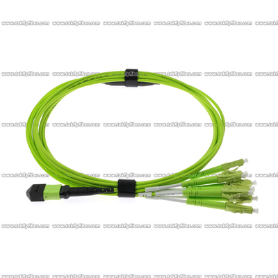 MPO - cavo a fibre ottiche misto del cavo di toppa della fibra 8xLC OM5 8F 3.0mm LSZH MPO