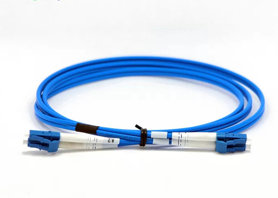 Fibra ottica blu Patchcord Simplex Duplex 3,0 mm di diametro Cavi in fibra a bassa perdita di inserimento