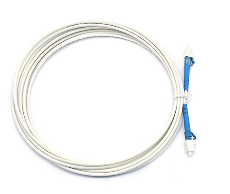 Basso tasso di perdita di inserimento LC Patch Cord Fibre Cable Duplex Simplex Color Bianco Jacket Collegatore bluastro