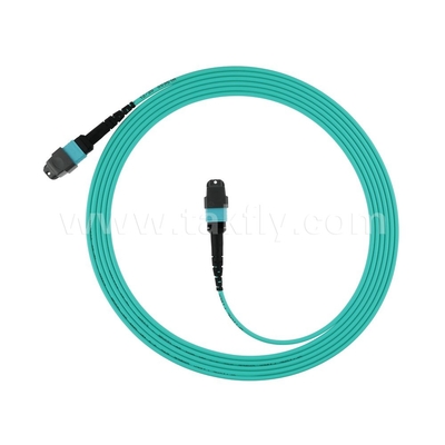 16 Core SM MM MPO MTP Cavo Jumper in fibra ottica per data center FTTX personalizzabile