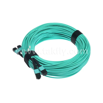 24 Core MTP Trunk Cable Jumper in fibra ottica per data center FTTX PVC personalizzabile