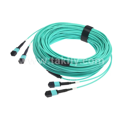 24 Core MTP Trunk Cable Jumper in fibra ottica per data center FTTX PVC personalizzabile