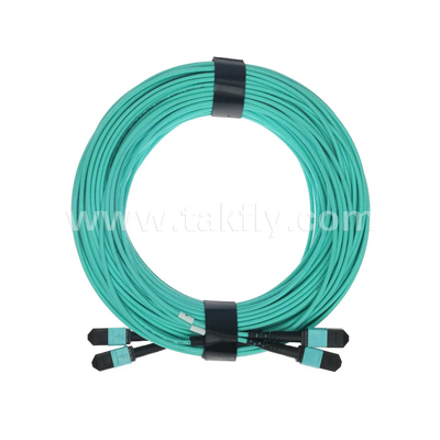 24 Core MTP Trunk Cable Jumper in fibra ottica per data center FTTX PVC personalizzabile