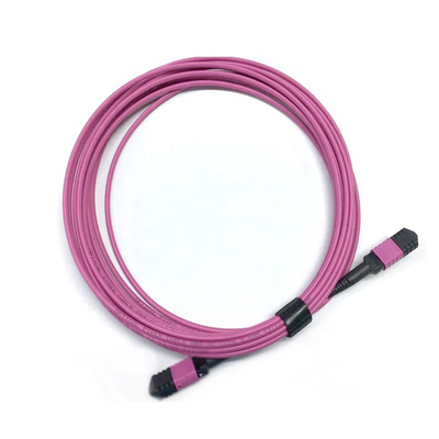 Elite Multimode OM4 50/125 Plenum OFNP Tipo B MPO Patch Cord 3.0mm Cable 10m 33ft MTP-12 PC Femminile a MTP-12 PC Femminile