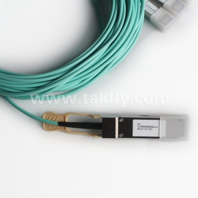 100Gb/s QSFP28 a 4x SFP28 Breakout Active Optical Cable AOC Cable Fast Data Transfer