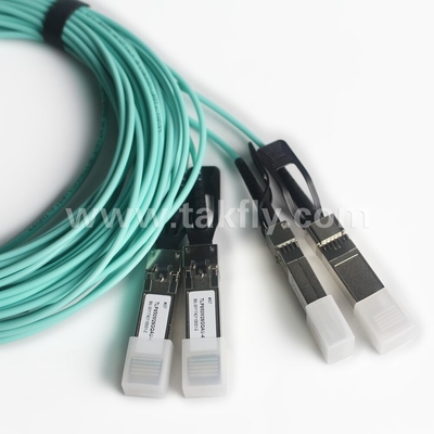 100Gb/s QSFP28 a 4x SFP28 Breakout Active Optical Cable AOC Cable Fast Data Transfer