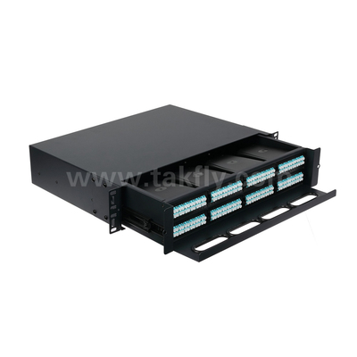 Fibra ottica personalizzabile MPO Cassetta MTP Patch Panel Tipo scorrevole per data center FTTX