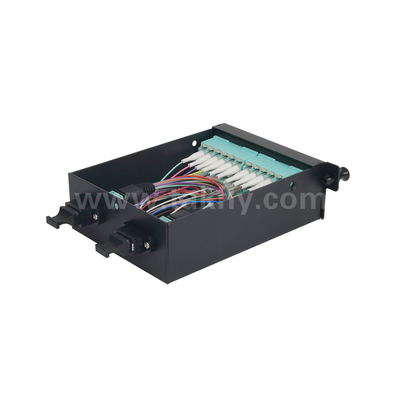 Fibra ottica MPO Cassetta MTP Patch Panel Legatura di alluminio Gestione del tipo scorrevole per data center FTTX