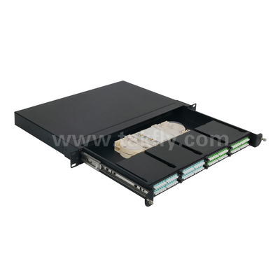 Fibra ottica MPO Cassetta MTP Patch Panel Legatura di alluminio Gestione del tipo scorrevole per data center FTTX