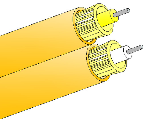 Cavi duplex 8 a fibra ottica con bassa attenuazione e connettori SC FC ST LC MPO MU MTRJ D4 SMA