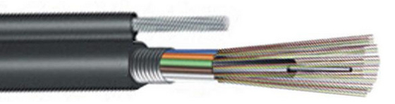GYTC8A 2-144F Cavo in fibra esterna con filo di acciaio e rinforzo centrale del filo di acciaio