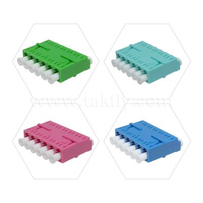 LC Adapter Cable Coupler APC/UPC SM/MM Simplex/Duplex/Quad/6 vie/8 vie Fibra ottica per data center FTTH