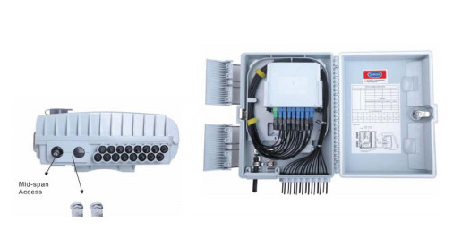 FTKS-1805-16F 16 Ports Fiber Termination Box, FTTx Fiber Cable Termination Box Peso leggero