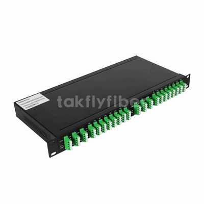 16CH DWDM MUX DEMUX con monitor e porta di estensione 1625nm OTDR ed EDFA