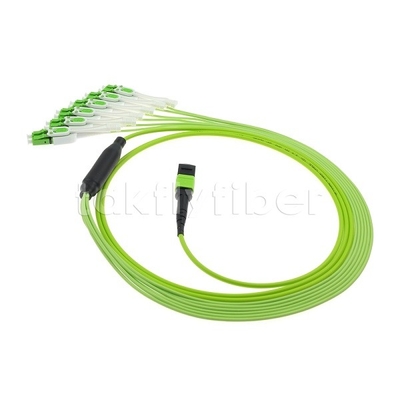 MPO / MTP Maschio o femmina OM5 Cordone di patch in fibra ottica 12F LC APC DX Uniboot