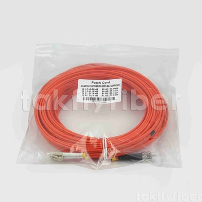 ST a LC OM1 OM2 Fibra ottica duplex patch cord 3.0mm LSZH Giacca arancione per telecomunicazioni