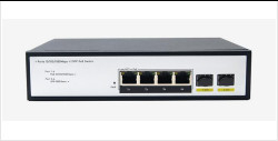 Df-2f-4gp 2-port 10/10/1000mbps 4+2 porte in fibra uplink gigabit poe network switch