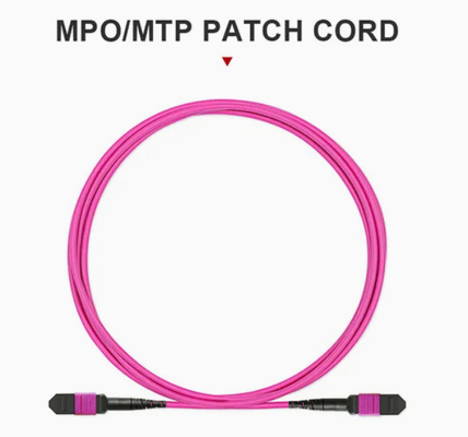 Flessibile MPO/MTP 12 fibre cordone di patch in fibra ottica -20C-70C per ambienti diversi
