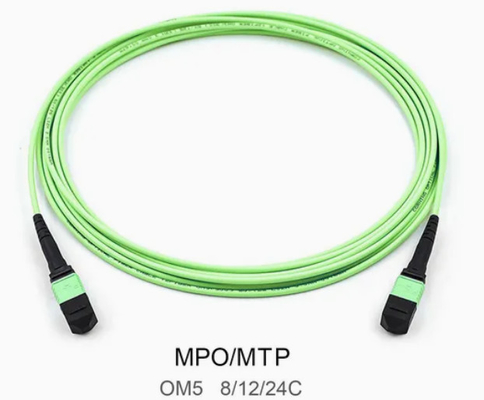 8/12/24core 2m-50m PVC ad alta densità/LSZH UL Certificazione femminile/maschile MPO-MPO Sm Om3 Om4 Om5 Trunk Cable Patch Cord Fiber Optic Jumper