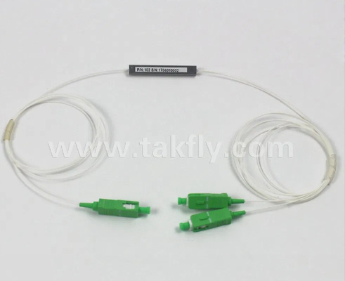 1X2 900um Mini tubo di acciaio Fibra ottica PLC Splitter Modulo Alta affidabilità e stabilità