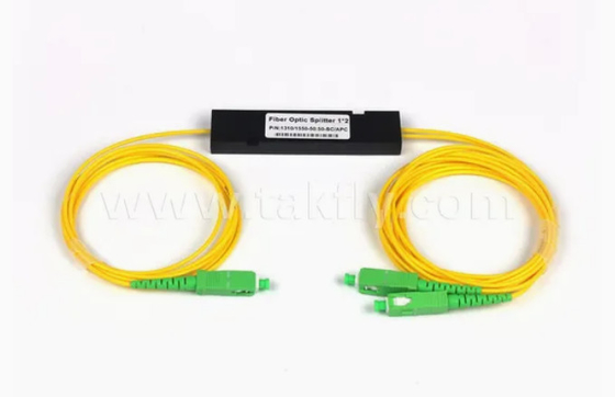 1x2 Single Mode ABS SC PLC Splitter Fibra ottica Sc APC 1 a 2 PLC Splitter