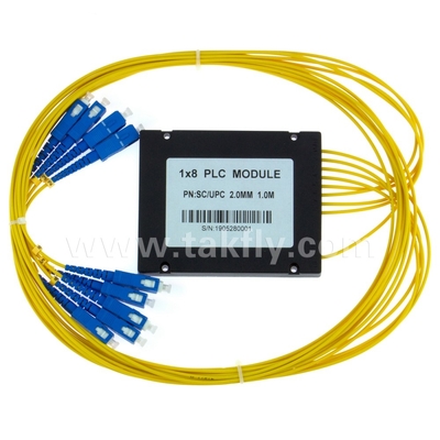 Gpon Epon 1X8 SC APC ABS FTTX Fibra ottica PLC Splitter Alta affidabilità e stabilità