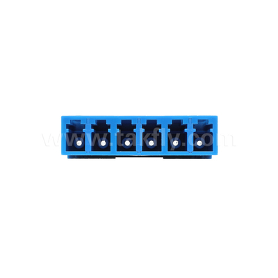 LC/UPC 6 Ways Adapter, SM OS2, Blu, senza flange Single Mode per la rete