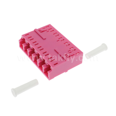 LC/PC 6 modi adattatore, MM OM3 ((Acqua), OM4 ((Violetto) Blu, Senza flange