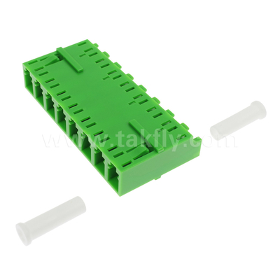 LC/UPC 8 Port Single Mode SM OS2, Verde, senza flange Adapter in fibra ottica per telecomunicazioni