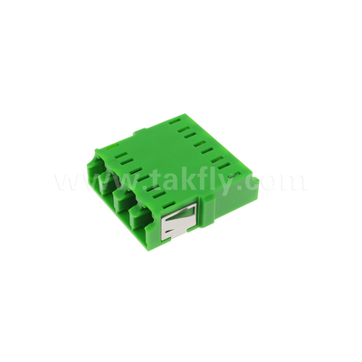 4 porte ad alta densità LC/APC Quad Type Adapter di persiana interna Single Mode OS2, Verde senza flange per la rete