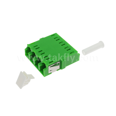 4 porte ad alta densità LC/APC Quad Type Adapter di persiana interna Single Mode OS2, Verde senza flange per la rete