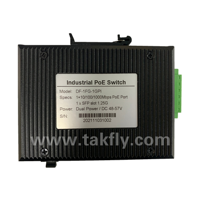 Switch POE Gigabit Industriale con 1 porta SFP e montaggio su guida DIN