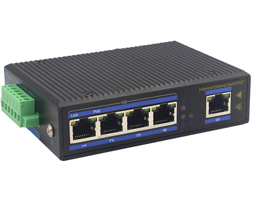 Industrial POE Ethernet Switch 4-Port Gigabit con slot SFP