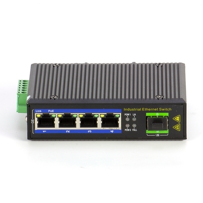 Industrial POE Ethernet Switch 4-Port Gigabit con slot SFP