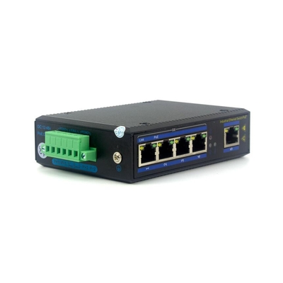 Switch PoE Industriale 5 porte Gigabit Montaggio su guida DIN IP40