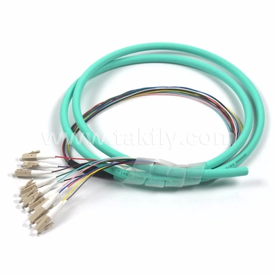 12 Core SC APC Single Mode Fiber Optic Cable Pigtail 10000N Tensile