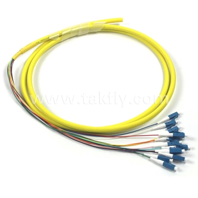 12 Core SC APC Single Mode Fiber Optic Cable Pigtail 10000N Tensile