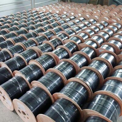 Coda a treccia SC/APC FTTH con cavo drop con fibra G657A1 e guaina LSZH nera per una connettività affidabile