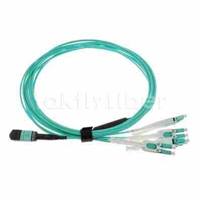 12F Fiber Optic Harness MPO-LC Uniboot MPO Breakout Patch Cable, Plenum (OFNP), 0.35dB Max.