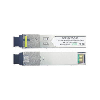 Modulo ricetrasmettitore ottico SFP 1.25Gbps 20KM SC Bidirezionale per Data Center FTTH FTTX