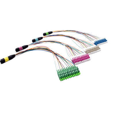Cavo Breakout Ottico in Fibra MPO MTP Maschio Femmina a LC SC FC ST SM MM OM3 OM4 Patchcord/Cavo Patch Ottico in Fibra/Cavo Trunk in Fibra Ottica/Cavo Fanout in Fibra Ottica con Bassa Perdita di Inserzione