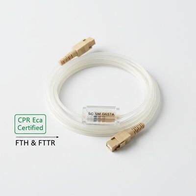 Cavo patch in fibra ottica invisibile certificato SC SM G657A 2.0*3.0mm CPR Eca per FTTH e FTTR