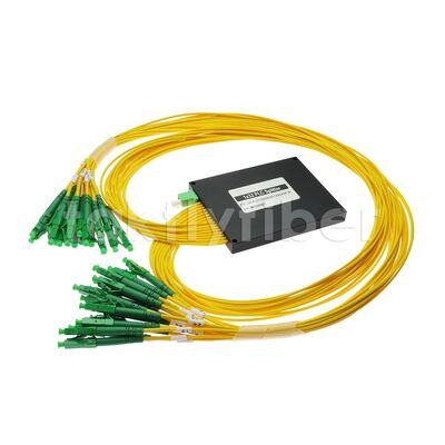 LC Adapter Input Aluminum Alloy Box Packing PLC Splitter 1x32 with LC/APC Connectors for FTTH FTTX