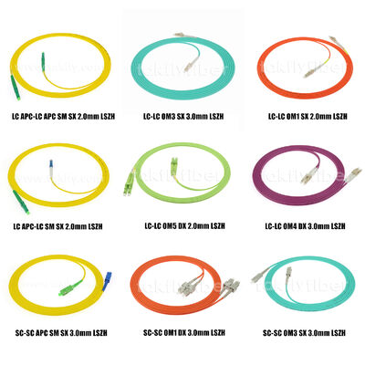 Fibra ottica patchcord LC/Sc/FC/St Single-mode/Multimode Upc/APC Simplex/Duplex Jumper per FTTH Data Center Telecom