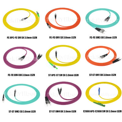 Fibra ottica patchcord LC/Sc/FC/St Single-mode/Multimode Upc/APC Simplex/Duplex Jumper per FTTH Data Center Telecom
