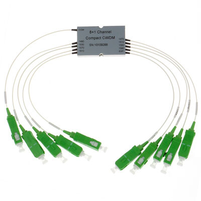 CCWDM 8+1 Canale Compatto Multiplexer per divisione a lunghezza d'onda grossolana G657A1 Fibra ottica per data center FTTX