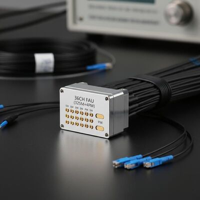 36CH FAU Fiber Array Unit con Struttura Ibrida ad Alta Densità e Allineamento di Precisione per Data Center