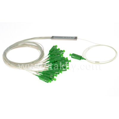 Splitter PLC in Fibra Ottica 1*N in tubo d'acciaio SC APC/UPC 0.9mm per Data Center Telecom FTTX