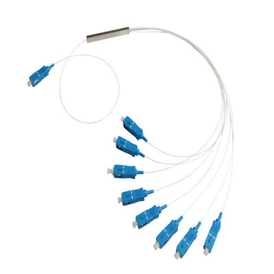 Splitter PLC in Fibra Ottica 1*N in tubo d'acciaio SC APC/UPC 0.9mm per Data Center Telecom FTTX