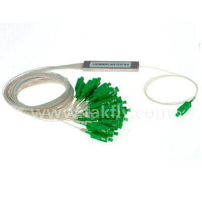 Splitter PLC in Fibra Ottica 1*N in tubo d'acciaio SC APC/UPC 0.9mm per Data Center Telecom FTTX